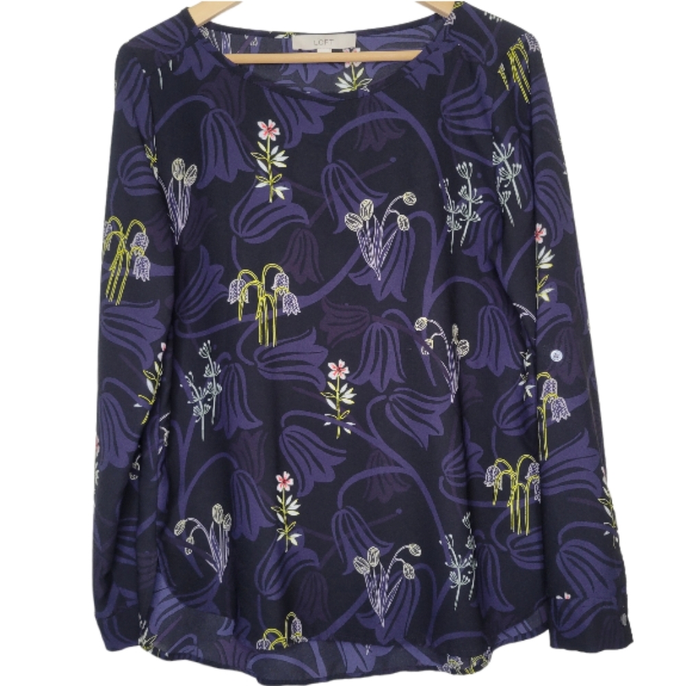 Ann Taylor Loft Long Sleeve Blouse, Size M
